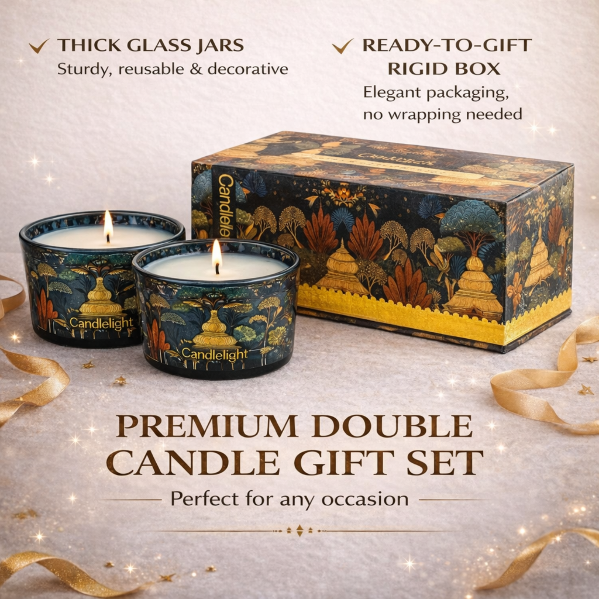 Kashmir Pear & Fig Scented Candle Gift