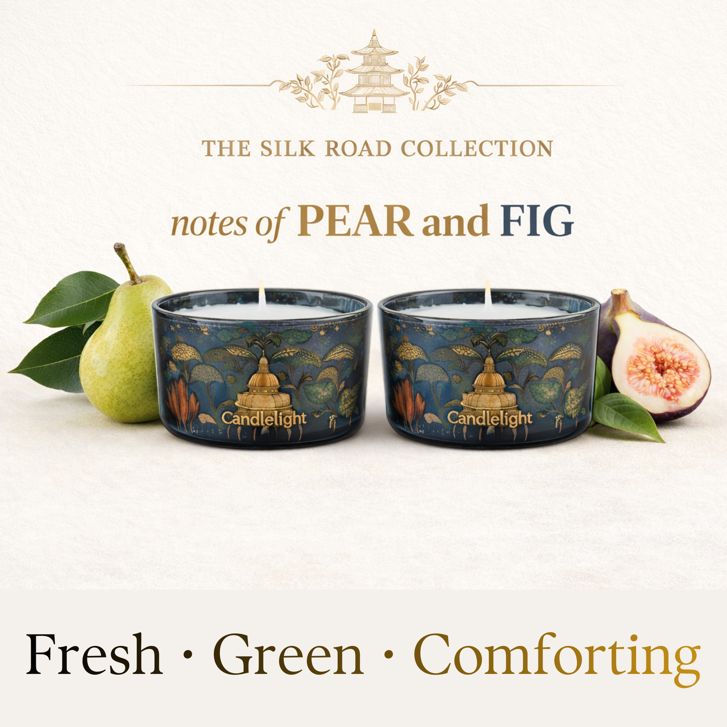 Kashmir Pear & Fig Scented Candle Gift