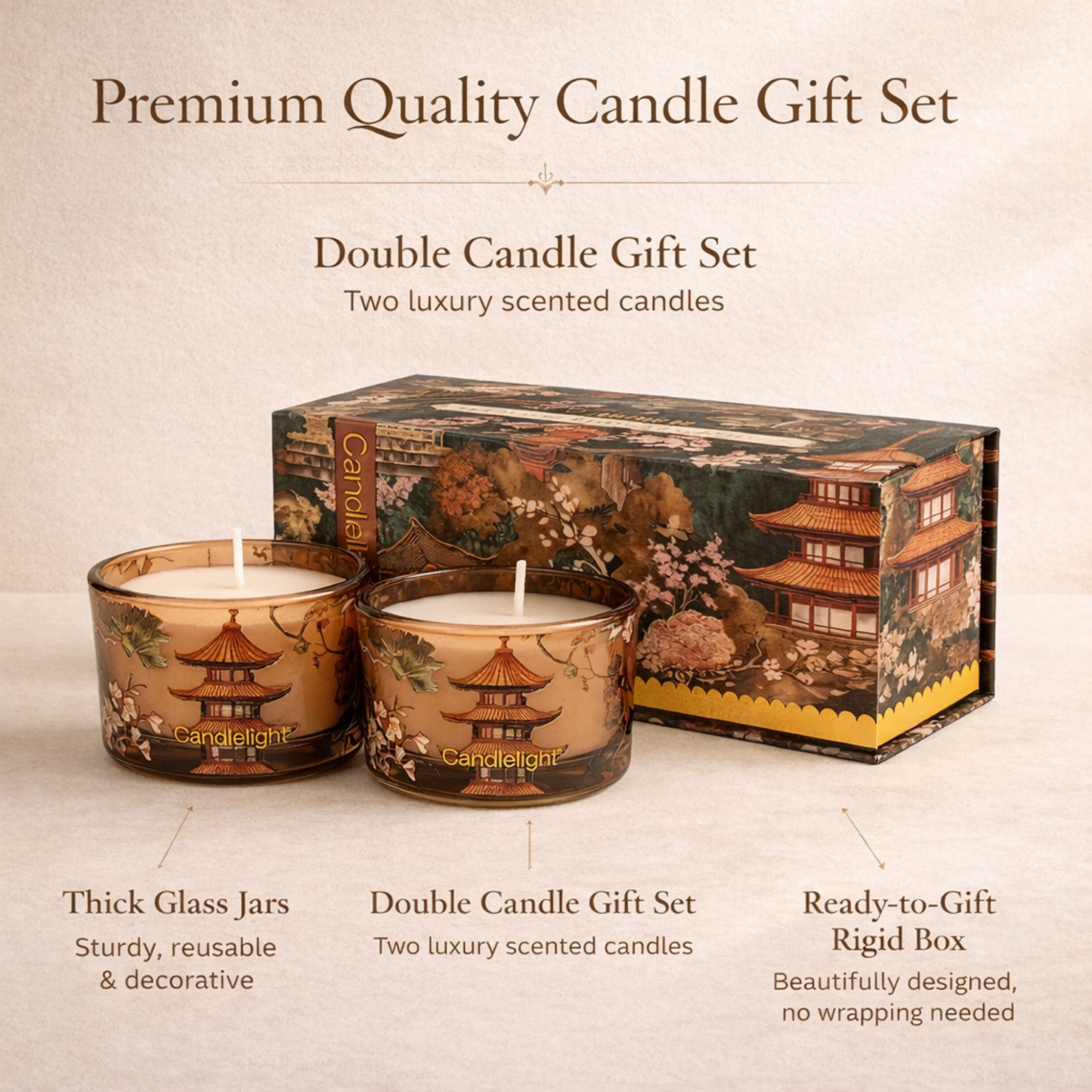 Moroccan Cinnamon Scented Candle Gift Set