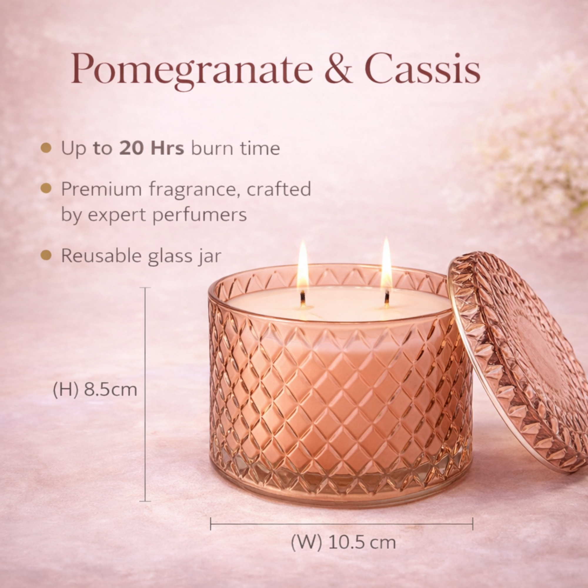 Pomegranate & Cassis Scented Candle